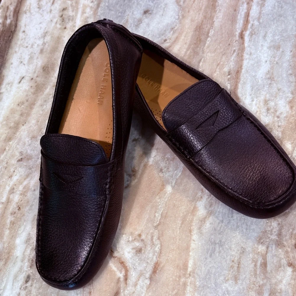 NEW Men’s COLE HAAN Howland black leather penny loafer- Size 11 - Picture 2 of 9